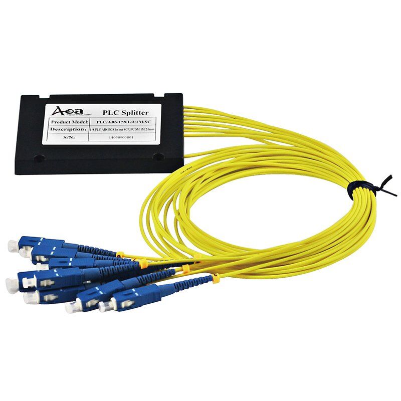PLC-A-108_1x8 fiber optic PLC splitter_ABS box type